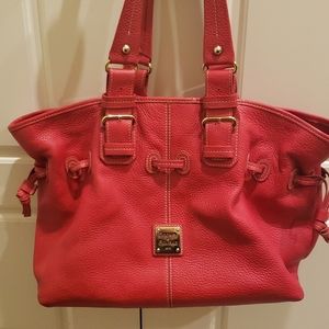 Red leather Dooney & Bourke with good hardware